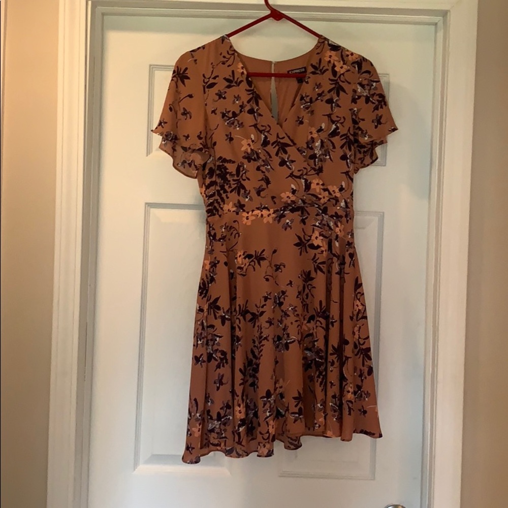 Pale pink floral dress